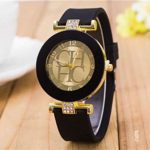 2018 New simple leather Brand Geneva Casual Quartz Watch Women Crystal Silicone Watches Relogio Feminino Wrist Watch Hot sale