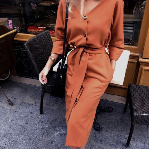 Women Vintage Leather Patchwork Elegant Office Dress Long Sleeve O neck Solid Casual Mini Dress 2020 Autumn New Fashion Dress