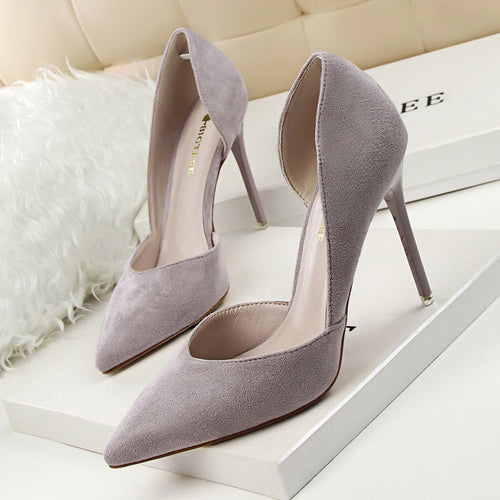 2020 Spring Summer Women Pumps Shallow Hollow High Heels With 10cm Women Shoes  Party Wedding Stiletto 3168-6