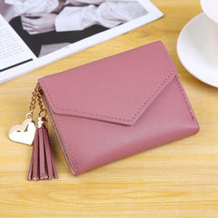 Women's Wallet Cute Student Tassel Pendant Trend Small Fashion PU Wallet 2020 Coin Purse Women Ladies Card Bag For Women LMJZ